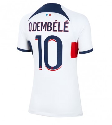 Paris Saint-Germain Ousmane Dembele #10 Udebanetrøje Dame 2023-24 Kort ærmer